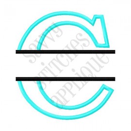 Split Alpha Applique - C
