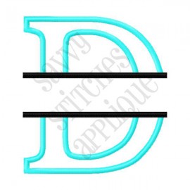Split Alpha Applique - D