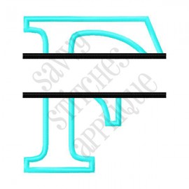 Split Alpha Applique - F