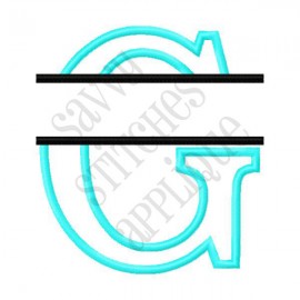 Split Alpha Applique - G