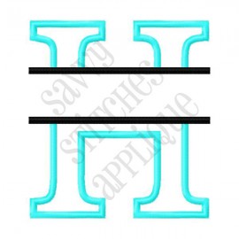 Split Alpha Applique - H