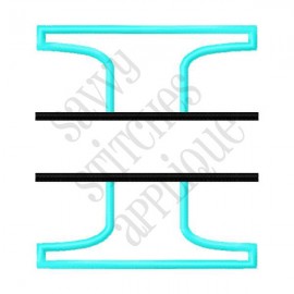 Split Alpha Applique - I