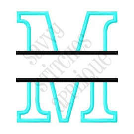 Split Alpha Applique - M
