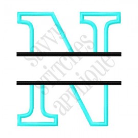 Split Alpha Applique - N