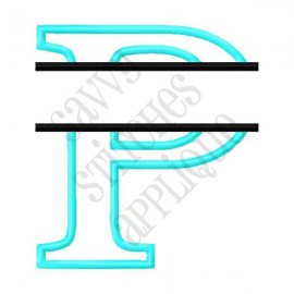 Split Alpha Applique - P