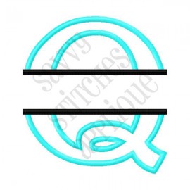 Split Alpha Applique - Q