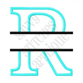 Split Alpha Applique - R