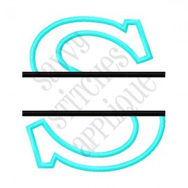Split Alpha Applique - S