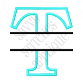 Split Alpha Applique - T