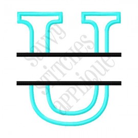 Split Alpha Applique - U