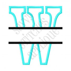 Split Alpha Applique - W