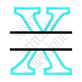 Split Alpha Applique - X